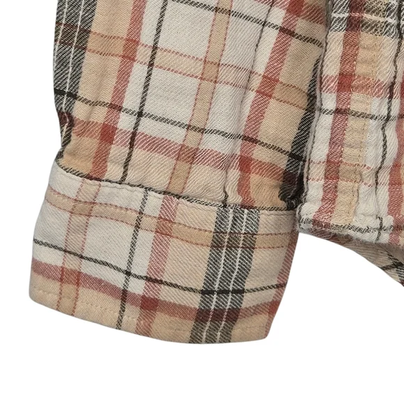 Madewell Mens Perfect Fit Harvest Moon Double Weave  Flannel Button Shirt Small - Picture 3 of 9